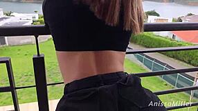 Horny Big Ass Latina Anissamiller Fucks Stepbrother Hard and Swallows His Cum Facial