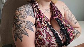 office friend lets you stare at her huge saggy tits and hairy pussy