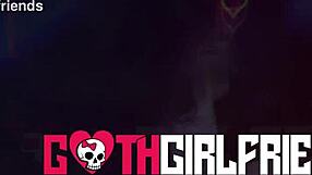 naughty busty goth angel young 18+ bent over doggystyle gets rough facial cumshot!