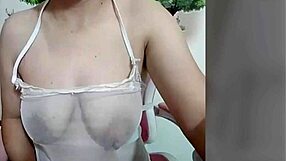 juliana japa's hairy big nipple tits bounce as she rubs 🔥😍