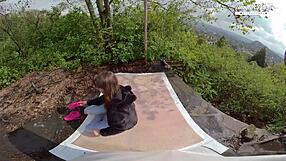 Can this perfect 18+ teen lili charmelle handle outdoor sucking, deepthroat, and wild pussy fucking?