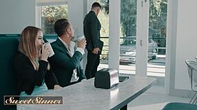 SLUTTY BLONDE BEGS BIG COCK TO FUCK HER HARD DOGGYSTYLE ON BED