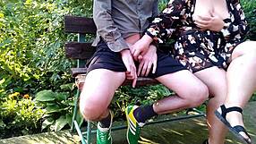 Curvy Stepmom Flashes Natural Tits Public Park Stepson Cums