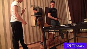 yo check out these two caged teens abby finally breaking free hot