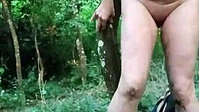 Slave Dildos Forest Humiliation Session