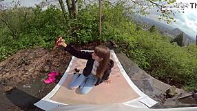 Can this perfect 18+ teen lili charmelle handle outdoor sucking, deepthroat, and wild pussy fucking?