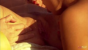 hey my small tits friend got so hot during that massage lick