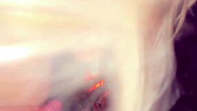 Creampie my wet pussy right by the campfire outdoors!