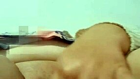 colombian abuela stuffs cucumber deep in mature pussy on bed