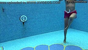 lady dee swims so cute and shy as czech teen in pool