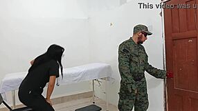 Perverted Latina doctor seduces patient fucks shamelessly during military hospital consultation