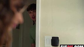 stepbro ethan eats petite isabella jules until she cums hard