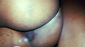 Holy shit, amateur couple's hardcore ebony anal creampie with huge black cock explosion inside!