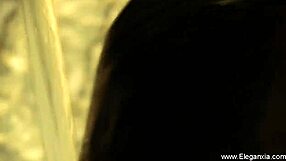 brunette bollywood cougar teases with slow erotic striptease