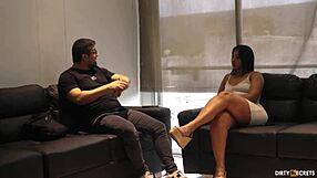 Mother in law with glasses and dress rides stepson's cock cowgirl tight pussy