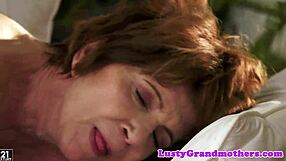 hairy granny's wet pussy licked intensely in extreme closeup