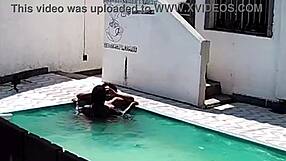 hey caught my neighbor banging black guy by the pool with her hubby watching