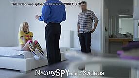 whoa this nanny's pounding her big dick workout for that job