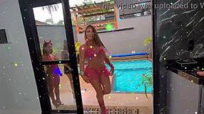 special carnival night with my slutty friends flashing big natural tits