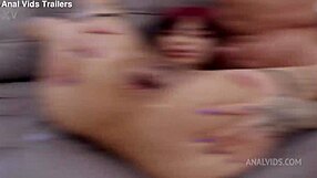 Sandra Soul's 9on1 Double Anal Gangbang: Balls Deep DAP, Gapes, Cum Swallow Rough Outdoor