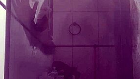 curvy ebony stepmom bends over in bathroom for huge cock pounding