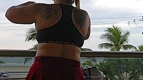 Heart-Pounding Balcony Thrill Flashing Skirts and Bare Asses Below