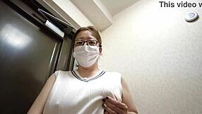 married woman sneaks a quick rub in the entrance full clip