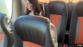 Crazy Cock Flash on Bus. Teen Girl Milks His Cum