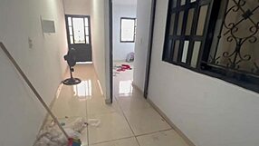 Beautiful skinny brunette pays rent fucking outdoors with perfect tight body