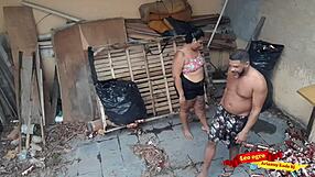 gordinha's juicy ass takes bareback anal creampie from brother-in-law in abandoned house
