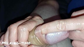 my glans throbs from her ultimate milking massage technique as milk drips everywhere