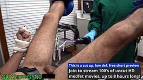 Nurse Angel Ramiraz humiliates patient anal fingering backstage hospital latex gloves spreading masturbation