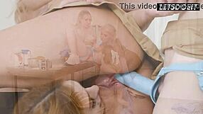 Naughty Teen Bakers Scissor and Lick in Secret Lesbian Heat!