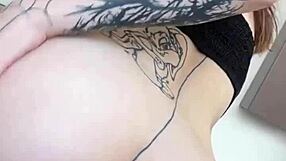 backstage teasing the tattooed teen with toys