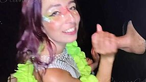 A Loira Argentina Sucks Gloryhole Cock to Milk Every Drop