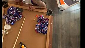 Cheerleader Slams Big Black Cock at Pool in Doggystyle