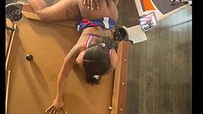 Cheerleader Slams Big Black Cock at Pool in Doggystyle