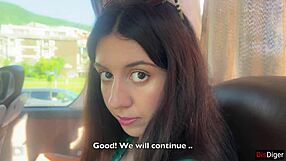 Crazy Cock Flash on Bus. Teen Girl Milks His Cum