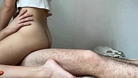 pervy stepdad wakes teen for rough cock sucking