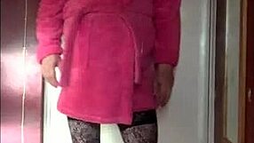 sissy crossdresser begs to swallow hot cum in stockings