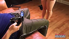 Busty blonde Faith Hope teases with sloppy deepthroat handjob drip