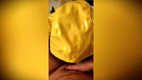 hey check her sloppy boot riding gaping asshole in rubber hood