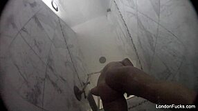 why does london keyes' shower turn into big tits pussy tease masturbation show?
