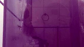 curvy ebony stepmom bends over in bathroom for huge cock pounding