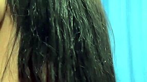 latina teen gets her face covered in hot cum load