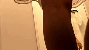 dressing room spy catches teen full nude trying white dresses!