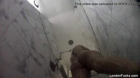 why does london keyes' shower turn into big tits pussy tease masturbation show?