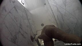 why does london keyes' shower turn into big tits pussy tease masturbation show?
