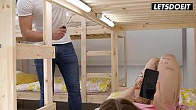 uhh bootylicious eden ivy bent over assfucked hard by roommate's monster cock in dorm...