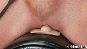 Busty Asian Blondes Ride Sybian Machines Pussy Insertion Christmas Toys